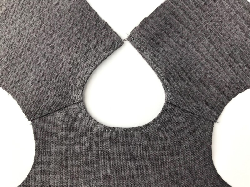 メルちゃんのハンドメイド服ー衿ぐりの縫い方